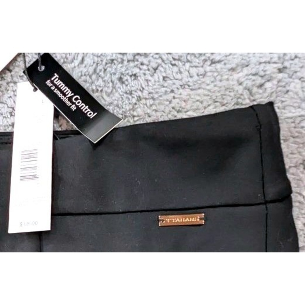 Tahari Tummy Control Pencil Skirt Black Modal Stretch Workwear Size Large ~ NWT - Picture 9 of 13
